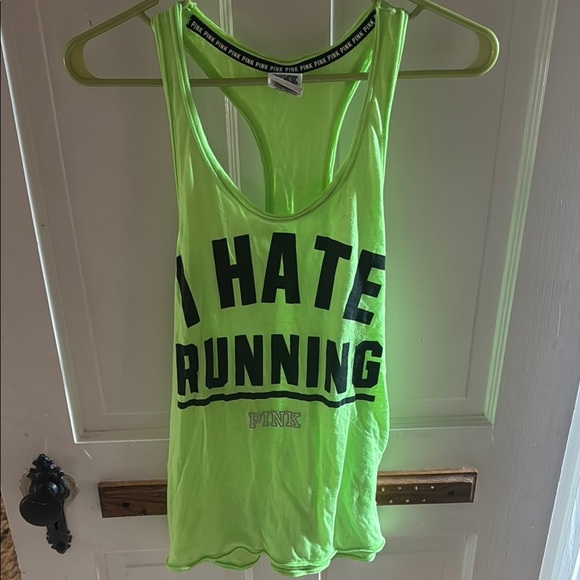 PINK| ‘I Hate Running’ Workout Racerback Tank - Picture 3 of 9